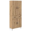 vidaXL Highboard 2 ks Remeselný dub 69,5 x 34 x 180 cm