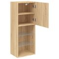 vidaXL TV skrinka s LED svetlami dub sonoma 40,5x30x102 cm