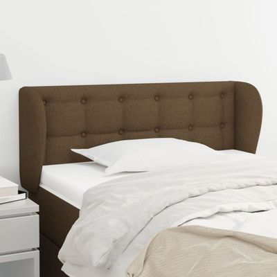 vidaXL Čelo postele so záhybmi tmavohendé 83x23x78/88 cm látka