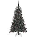vidaXL Umelý vianočný stromček Zelená 150 cm PVC, plast a oceľ