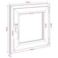 vidaXL Biele vnútorné farby okna v suteréne RISOR 55 x 55 cm