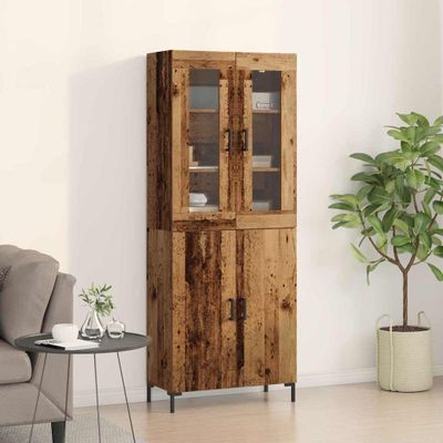 vidaXL Highboard 2 pcs Staré drevo 69,5 x 34 x 180 cm Kompozitné drevo