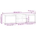 vidaXL TV stolík biely 140x35x40 cm masívna borovica