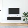 vidaXL TV skrinka 100 x 31 x 25,5 cm Čierny dub Kompozitné drevo