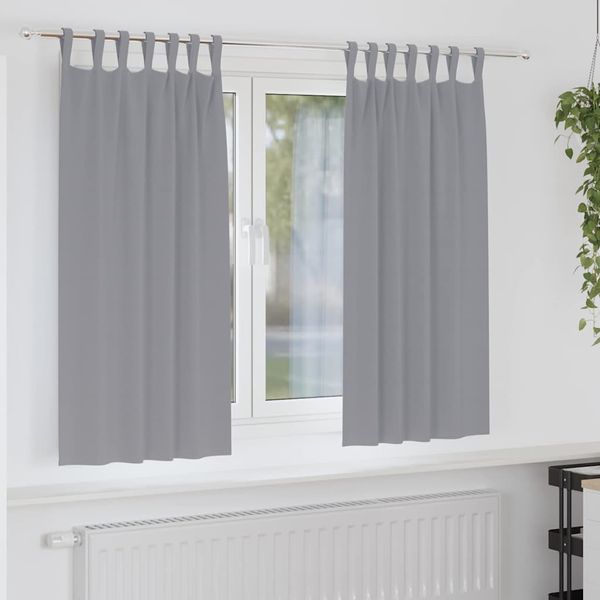 vidaXL Záclony na zatemnenie s krúžkami 2 pcs Svetlosivá 175 x 140 cm