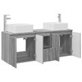 vidaXL Set kabinetov do kúpeľne 3 ks Sivý Sonoma 49,5 x 41 x 63 cm
