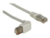 Patch kábel - RJ-45 (M) do RJ-45 (M) - 2 m - SFTP - CAT 5e - lisovaný, 90° konektor - sivá
