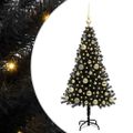 vidaXL Vianočný stromček Čierna 120 cm PVC
