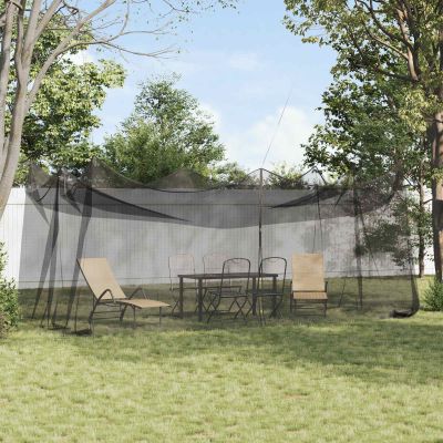 vidaXL Záhradná moskytiéra 156 sieť Čierna 3 x 6 x 2,5 m Polyester