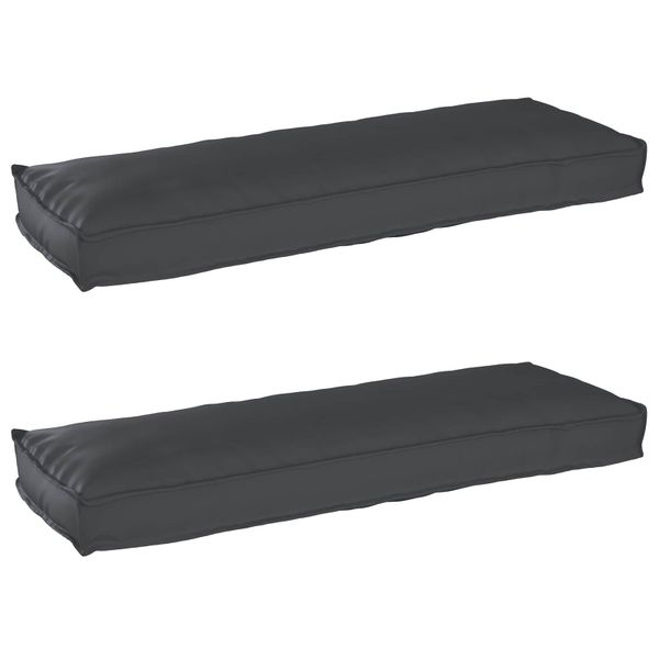 vidaXL Sada vankúšov na palete 2 pcs Čierna 120 x 40 x 8 cm