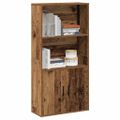 vidaXL Knižnica staré drevo 60x24x120 cm kompozitné drevo