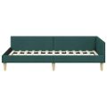vidaXL Rohový rám postele Tmavozelená 90 x 190 cm látka