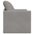 vidaXL Podlahová rozkladacia pohovka 2v1 svetlosivá 122x204x55cm zamat