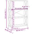 vidaXL 4-poschodová polica 80x30x112 cm masívny dub