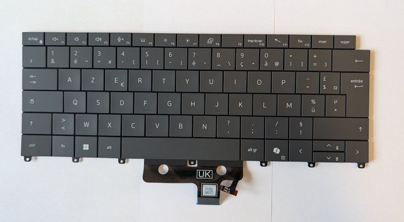 DELL náhradní klávesnice francouzská / French AZERTY / podsvícená / pro Pro 14 Premium PA14250 a PA14260 Klávesnice, náhradní, francouzská, French AZERTY, podsvícená, pro notebook Pro 14 Premium PA14250, PA14260