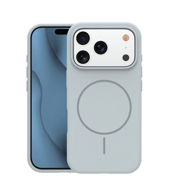 Silikónové tenké Mag puzdro na iPhone 17 Pro 6,3" / iPhone 18 Pro 6,3" strieborné
