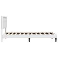 vidaXL Rám postele s LED pásikmi Biela 80 x 200 cm Umelá koža