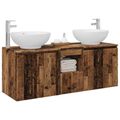 vidaXL Set kabinetov do kúpeľne 3 ks Staré drevo 49,5 x 44,5 x 65 cm