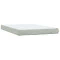 vidaXL Box Spring Posteľ s matracom Svetlosivá 160x220 cm Zamat