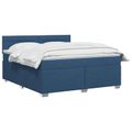 vidaXL Posteľ boxspring s matracom Modrá 140 x 190 cm Látka