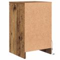 vidaXL LED nočný stolík 2 ks Staré drevo 38 x 34 x 61 cm