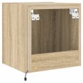 vidaXL TV nástenné skrinky s LED svetlami 2 ks dub sonoma 40,5x35x40cm