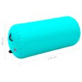vidaXL Nafukovací gymnastický valec s pumpou 120x90 cm PVC zelený