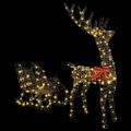 vidaXL Sob s sane 200 LED Teplá biela 70 x 26 x 129 cm Ratan