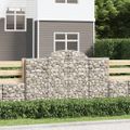 vidaXL Oblúkové gabionové koše 11 ks 200x30x120/140 cm pozink. železo