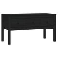 vidaXL Konferenčný stolík čierny 102x49x55 cm borovicový masív