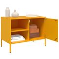 vidaXL TV skrinky 2 ks horčicovo-žlté 68x39x50,5 cm oceľ