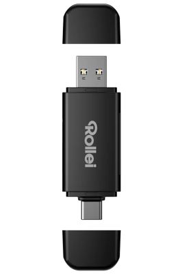 Rollei čítačka kariet 2-v-1 SD a microSD, SD, microSD, USB-A, USB-C, USB 3.0, OTG, 85 MB/s