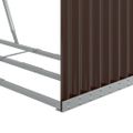 vidaXL Držiak na polená hnedý 120x45x100 cm pozinkovaná oceľ