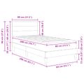 vidaXL Rám postele 80 x 200 cm Tmavo šedá