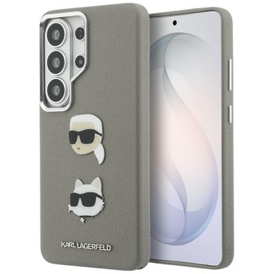 Puzdro Karl Lagerfeld Saffiano Double Heads Metal pre Samsung Galaxy S26 Ultra strieborné
