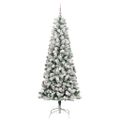 vidaXL Umelý Sklápací Vianočný Stromček 300 LED Zelená a biela 240 cm