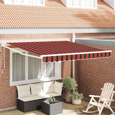 vidaXL Markíza Oranžová a hnedá 300 x 250 cm Polyester a kov