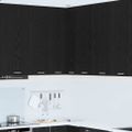 vidaXL Závesná skrinka Čierny dub a biela 57 x 57 x 100 cm