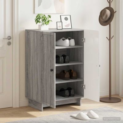 vidaXL Skriňa na topánky EDE 59,5 x 39,5 x 90 cm Kompozitné drevo