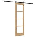 vidaXL Posuvné dvere ORKDAL Prírodná a čierna 61 x 198,5 cm