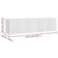 vidaXL TV skrinky 2 ks biele 142,5x35x36,5 cm drevotrieska