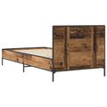 vidaXL Rám postele s čelom Staré drevo 80 x 200 cm Kompozitné drevo