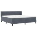 vidaXL Posteľ s pružinovým rámom Tmavo šedá 200 x 180 cm Zamat