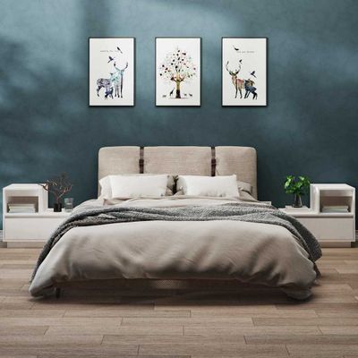 vidaXL Nočné stolíky 2 ks biele 60x34x51 cm masívne borovicové drevo
