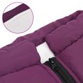 vidaXL Psí kabát Fialová L52 Flís a polyester