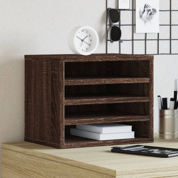 vidaXL Organizér na stôl čierny 36x26x29,5 cm kompozitné drevo