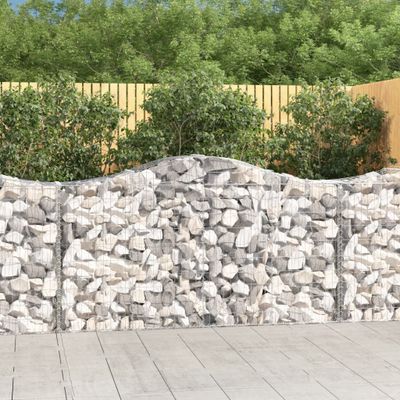 vidaXL Oblúkové gabiónové koše 11 ks 200x50x100/120cm pozinkov. železo