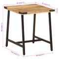 vidaXL Bočný stolík 45x45x50 cm mangovníkový masív a železo