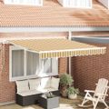 vidaXL Sklopná markíza Viacfarebný 350 x 250 cm Polyester a hliník