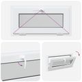 vidaXL Podkrovné okno RISOR 80 x 40 cm PVC a sklo